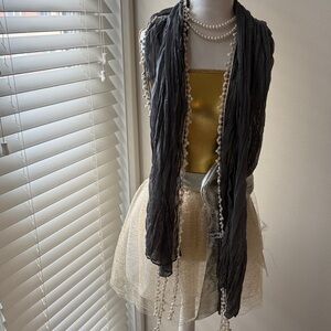 Grey Crochet Scarf